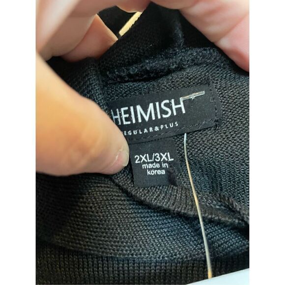 Black with white Star Print Long Sleeve Hooded Sweater size 2XL/3XL NWT - Picture 7 of 14